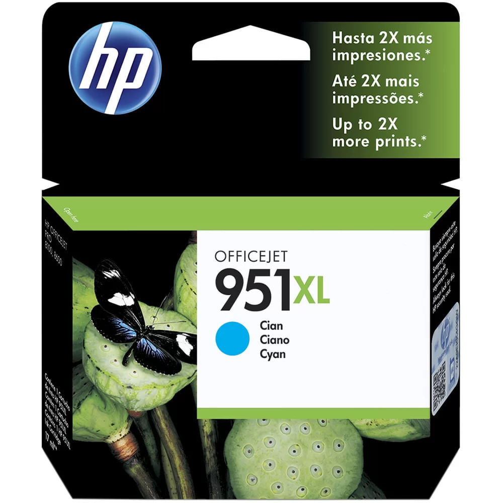 Cartucho de Tinta HP OfficeJet 951XL Ciano CN046AB 17ml